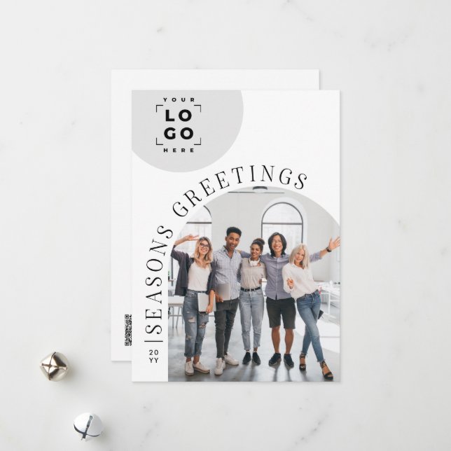 Festiva Tarjeta de vacaciones para Navidades de fotografía (Anverso/Reverso In Situ)