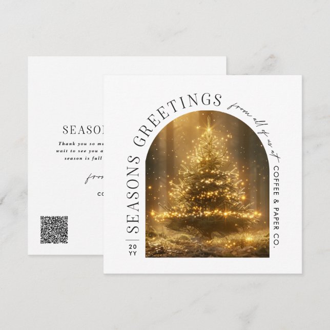 Festiva Tarjeta de vacaciones para Navidades de fotografía (Anverso / Reverso)