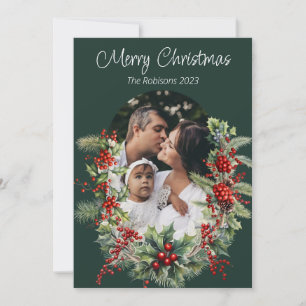 Festiva Tarjeta de vacaciones para Navidades de fotografía