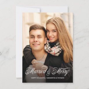 Festiva Tarjeta de vacaciones para Navidades de fotos casa