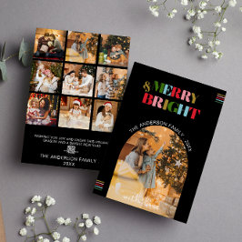 Festiva Tarjeta de vacaciones para Navidades de Fotos Retr