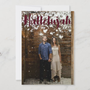 Festiva Tarjeta de vacaciones para Navidades de Hallelujah