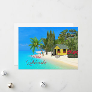 Festiva Tarjeta de vacaciones para Navidades de Hawái Mele