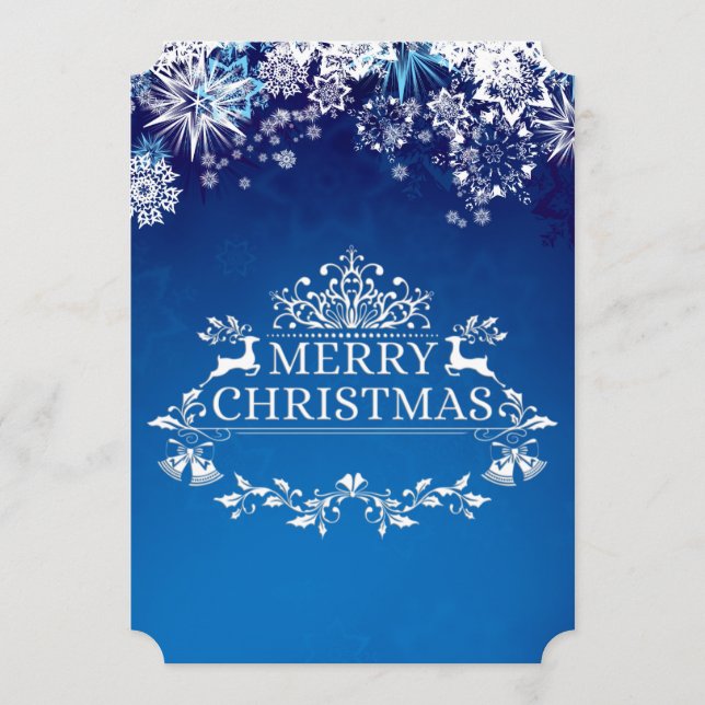 Festiva Tarjeta de vacaciones para Navidades de Invierno p (Anverso)