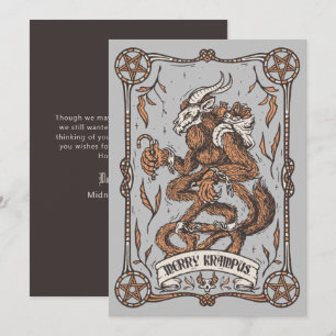 Festiva Tarjeta de vacaciones para Navidades de Krampus