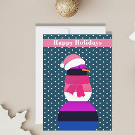 Festiva Tarjeta de vacaciones para navidades de nieve con 