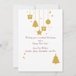 Festiva Tarjeta de vacaciones para Navidades de ornamentos