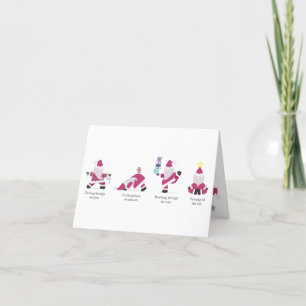 Festiva Tarjeta de vacaciones para Navidades de yoga de Yo