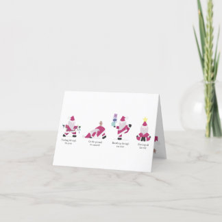 Festiva Tarjeta de vacaciones para Navidades de yoga de Yo