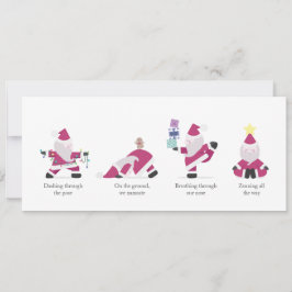 Festiva Tarjeta de vacaciones para Navidades de yoga de Yo