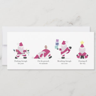 Festiva Tarjeta de vacaciones para Navidades de yoga de Yo