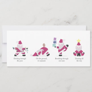 Festiva Tarjeta de vacaciones para Navidades de yoga de Yo