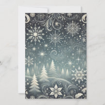 Tarjeta de vacaciones para Navidades forestales de