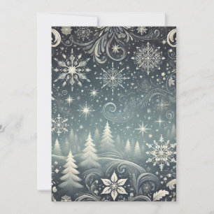 Festiva Tarjeta de vacaciones para Navidades forestales de