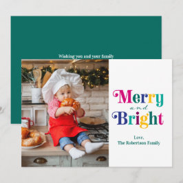 Festiva Tarjeta de vacaciones para Navidades fotográficos