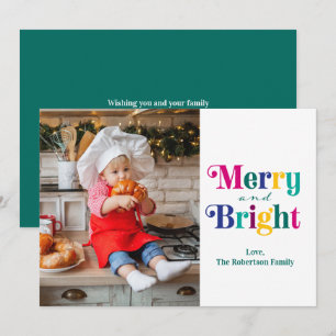 Festiva Tarjeta de vacaciones para Navidades fotográficos 