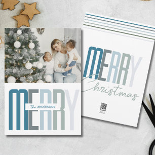 Festiva Tarjeta de vacaciones para Navidades fotográficos