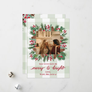 Festiva Tarjeta de vacaciones para Navidades fotográficos 