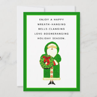Festiva Tarjeta de vacaciones para Navidades irlandeses