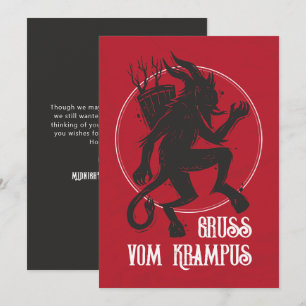 Festiva Tarjeta de vacaciones para Navidades Krampus Gruss