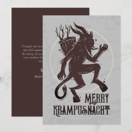 Festiva Tarjeta de vacaciones para Navidades Krampus Merry