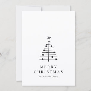 Festiva Tarjeta de vacaciones para Navidades minimalistas