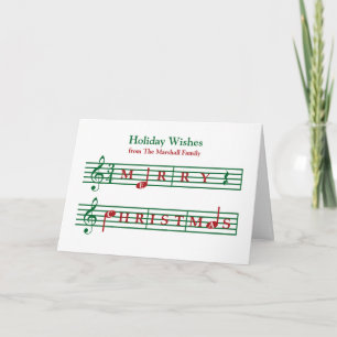 Festiva Tarjeta de vacaciones para Navidades musicales