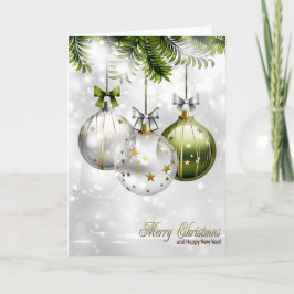Festiva Tarjeta de vacaciones para navidades - Ornamentos