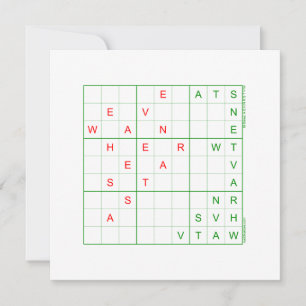 Festiva Tarjeta de vacaciones para Navidades Sudoku - Hemo
