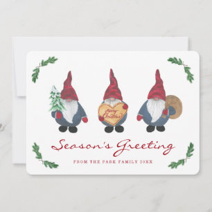 Festiva Tarjeta de vacaciones para Navidades Tomten
