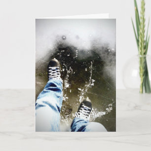 Festiva Tarjeta de vacaciones para patines - Temporada por