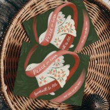 Tarjeta de vacaciones "Paz en la Tierra" con palom