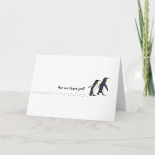 Festiva Tarjeta de vacaciones Penguin Prints