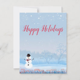 Festiva Tarjeta de vacaciones Perfecta para Navidades Snow