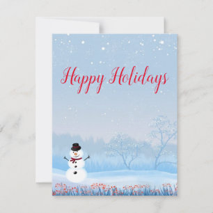 Festiva Tarjeta de vacaciones Perfecta para Navidades Snow