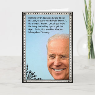 Festiva Tarjeta de vacaciones personalizable de Biden