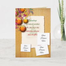 Tarjeta de vacaciones personalizada con 3 fotos