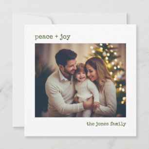 Festiva Tarjeta de vacaciones personalizada con foto minim