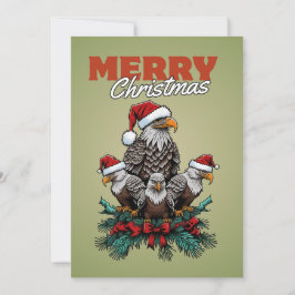 Festiva Tarjeta de vacaciones personalizada del águila pla