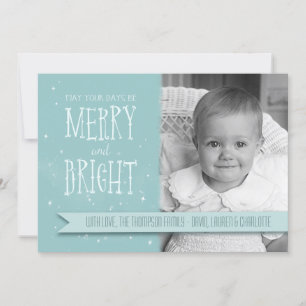 Festiva Tarjeta de vacaciones personalizada Merry and Brig