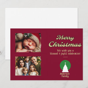 Festiva Tarjeta de vacaciones personalizada para Navidades
