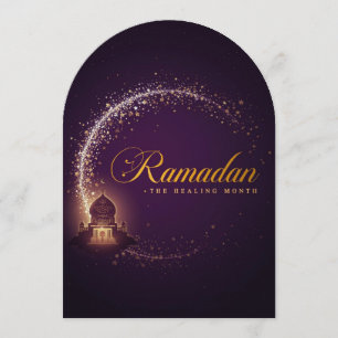 Festiva Tarjeta de vacaciones personalizada Ramadan Mubara