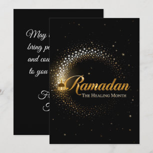 Festiva Tarjeta de vacaciones personalizada Ramadan Mubara