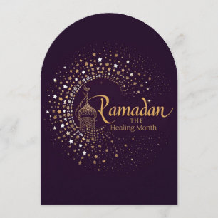 Festiva Tarjeta de vacaciones personalizada Ramadan Mubara