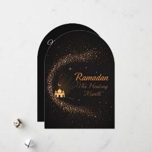 Festiva Tarjeta de vacaciones personalizada Ramadan Mubara