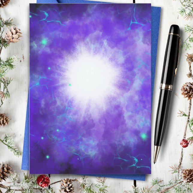 Festiva Tarjeta de vacaciones personalizada Star of Bethle (Christmas star modern abstract personalized holiday greeting card)