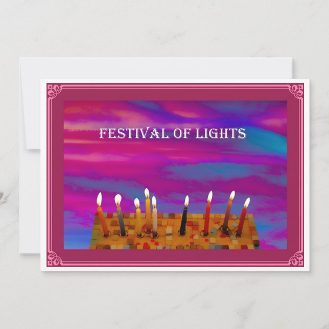 Festiva Tarjeta de vacaciones plana (Anverso)