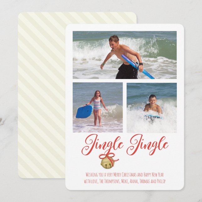Festiva Tarjeta de vacaciones plana (Anverso / Reverso)
