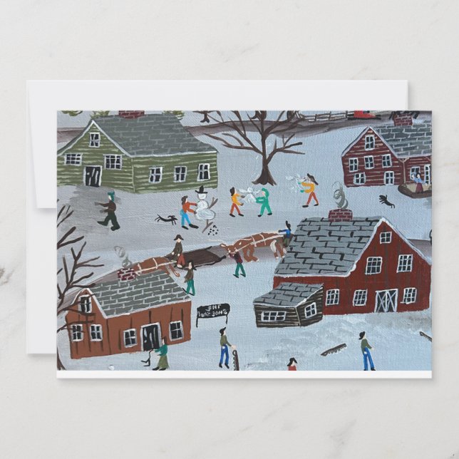 Festiva Tarjeta de vacaciones plana (Anverso)