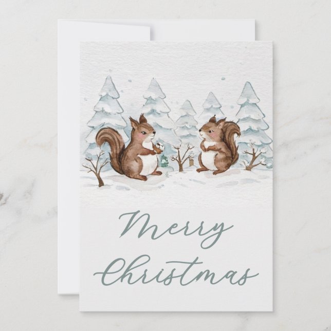 Festiva Tarjeta de vacaciones plana (Anverso)